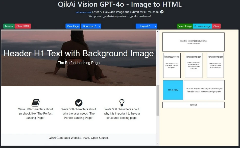 QikAi Vision: Upgraded to GPT-4o for Enhanced Image to HTML Conversion