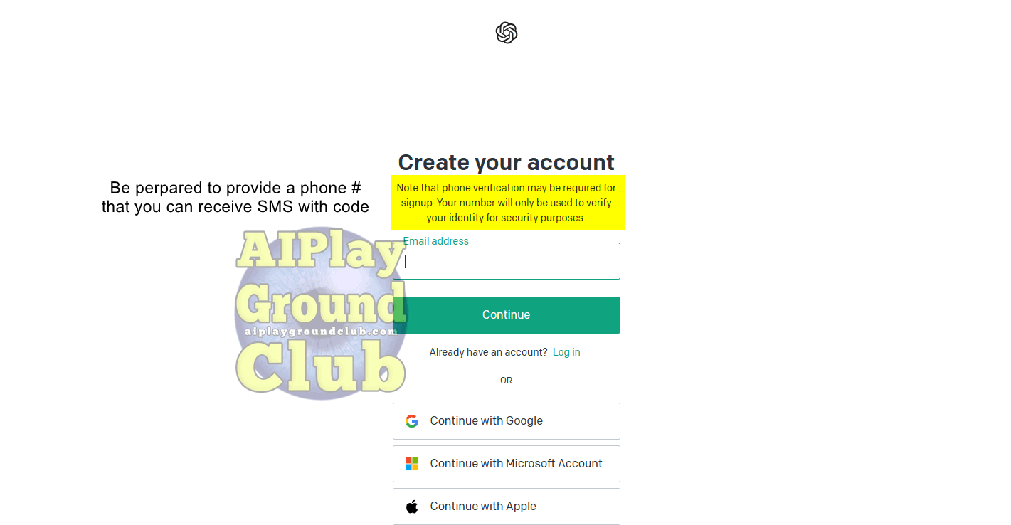 aiplaygroundclub.com openai signup